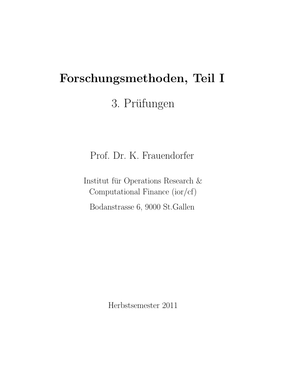 2004-2010 Forschungsmethoden Prüfungen Aufgaben