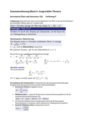 Mikro II Zusammenfassung Block 3