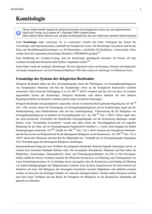 Text Komitologie