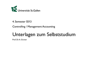 Selbststudiumsaufgaben FS2013