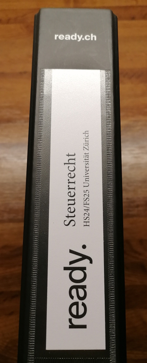 Steuerrecht (ready.) HS24/FS25 Universität Zürich