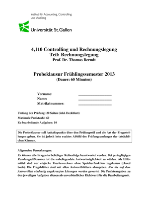 Probeklausur FS2013