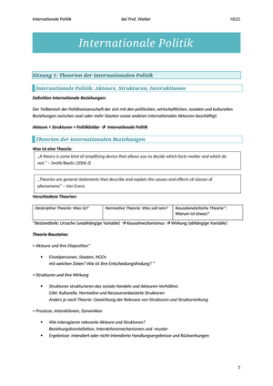 Internationale Politik HS21