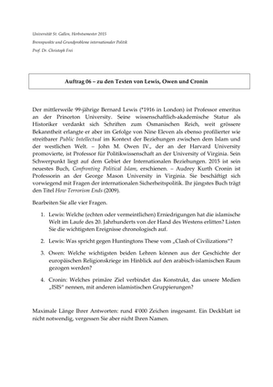 HS15 - Aufgabenstellung 6