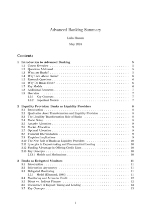Advanced banking Summary FS24