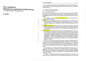 Atteslander 2003 - Operationalisierungsvorgang