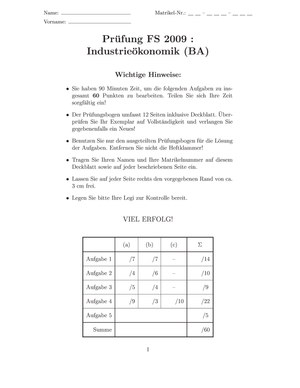 Prüfung 2009