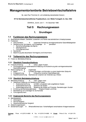 Teil 5: Rechnungswesen