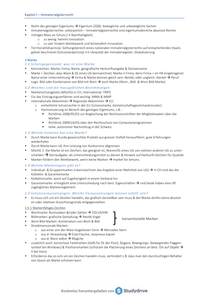 Wirtschaftsrecht Immaterialgüterrecht ZSF