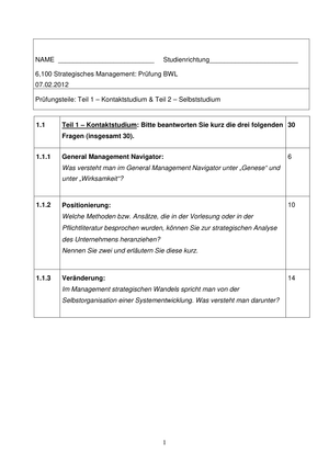 WdT FS 2011 Prüfung