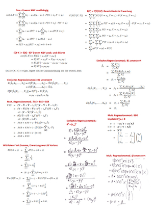 Beweise-/ Formelblatt EWF HS15