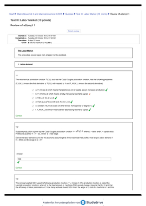 Makro II Online-Test III (2015)