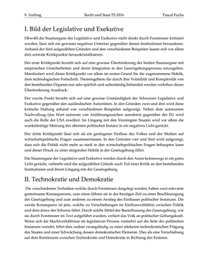Recht & Staat - Lösung Auftrag 9 FS16