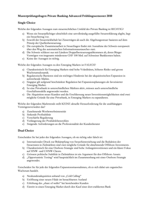 Advanced PB Musterprüfung FS10