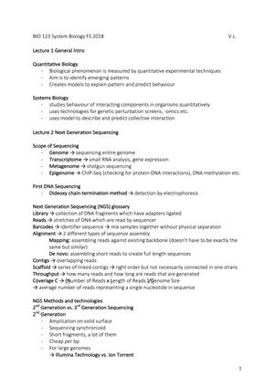 BIO 123 Summary FS 18