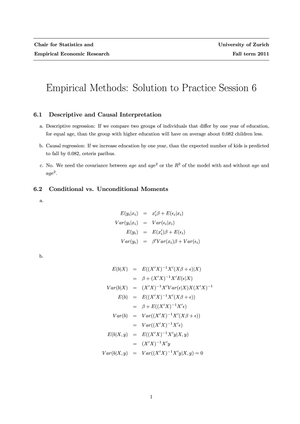 Empirical Methods HS11 Übung 6 Lösung