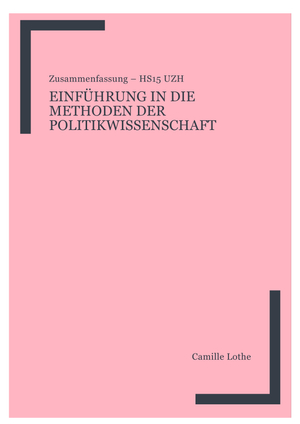 Einführung in die Methoden der Politikwissenschaft