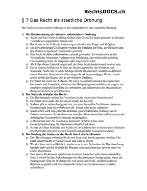 Recht als staatliche Ordnung