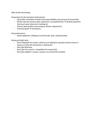 ABCs of job interviewing
