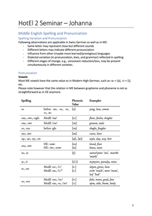 HotEl2: Summary Seminar Johanna