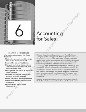 Kapitel 6: Accounting for Sales