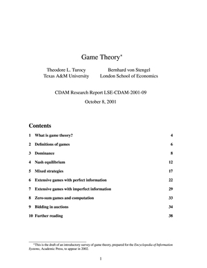 Game Theory (London School of Economics)