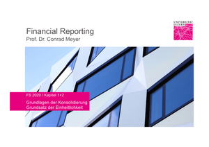 Financial Reporting: alle Folien (Übungen integriert)