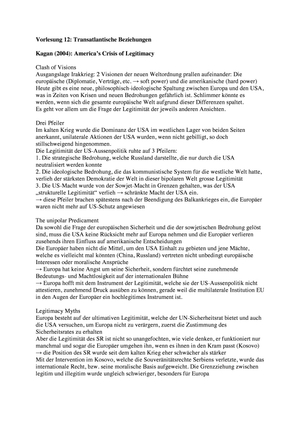 VT Int. Bez.: ZSF Texte - Transatl. Beziehungen