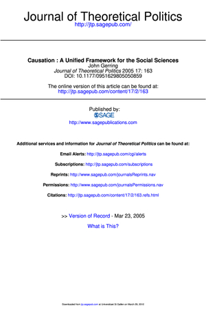 Gerring 2005 Causation