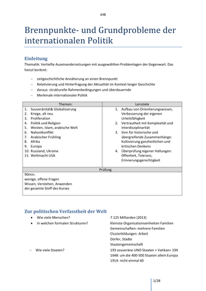 ZSF Brennpunkte und Grundprobl. internat. Poliitik