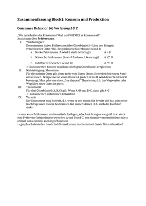 Mikro II Zusammenfassung Block 1