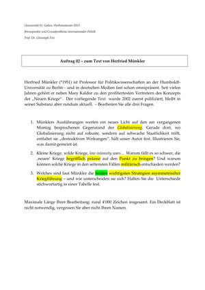 HS15 - Aufgabenstellung 2