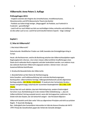 Zusammenfassung Völkerrecht (Litera B)