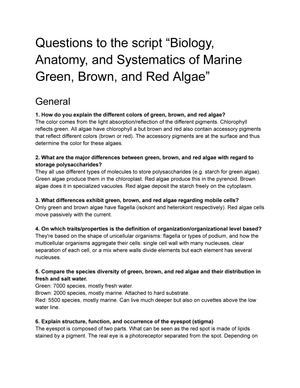 Answers to exam questions