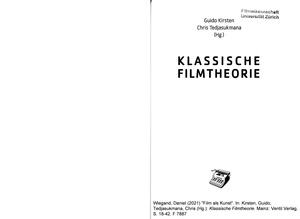 Positionen der klassischen Filmtheorie Literatur HS23