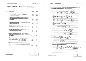 Lösungen zur Prüfung Mikro I HS97