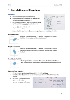 Statistik Teil 2 Zusammenfassung FS21