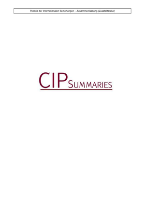 IRT: Zusammenfassung Zusatzliteratur