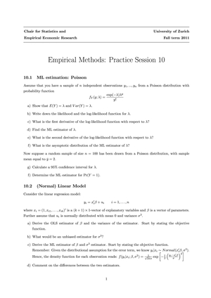 Empirical Methods HS11 Übung 10